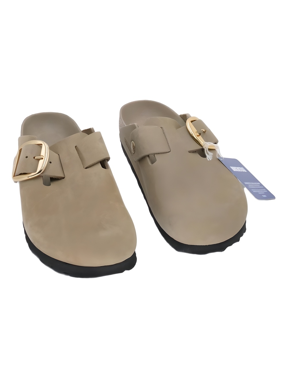 Birkenstock Boston Big Buckle Tobacco Brown Oiled Leather Clogs Size 6N